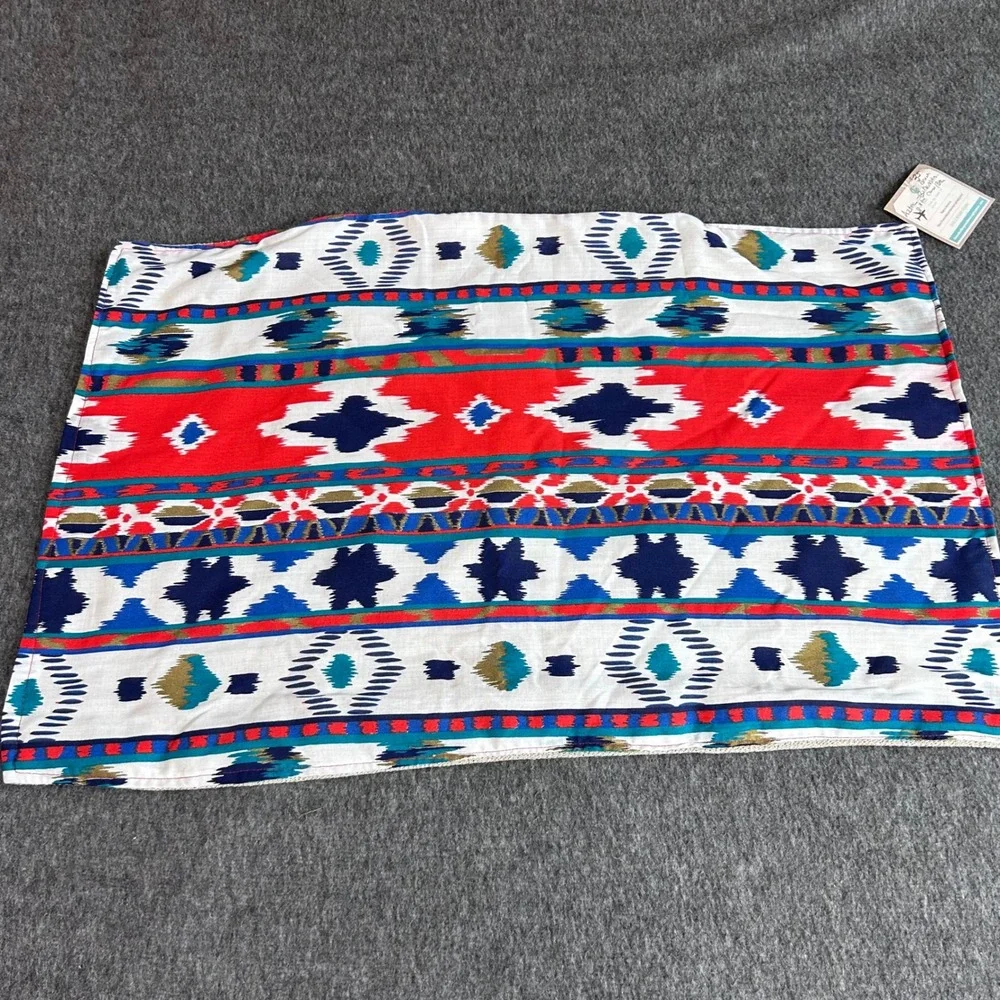 Over & Beyond Sewing Aztec Bohemian Peacock Woven Tapestry Pillow Case 24x15